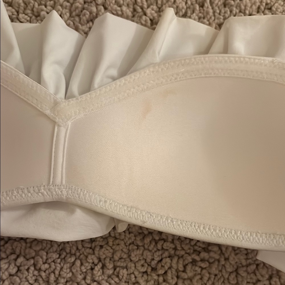 White Ruffled Bikini Top - Picture 2 of 3
